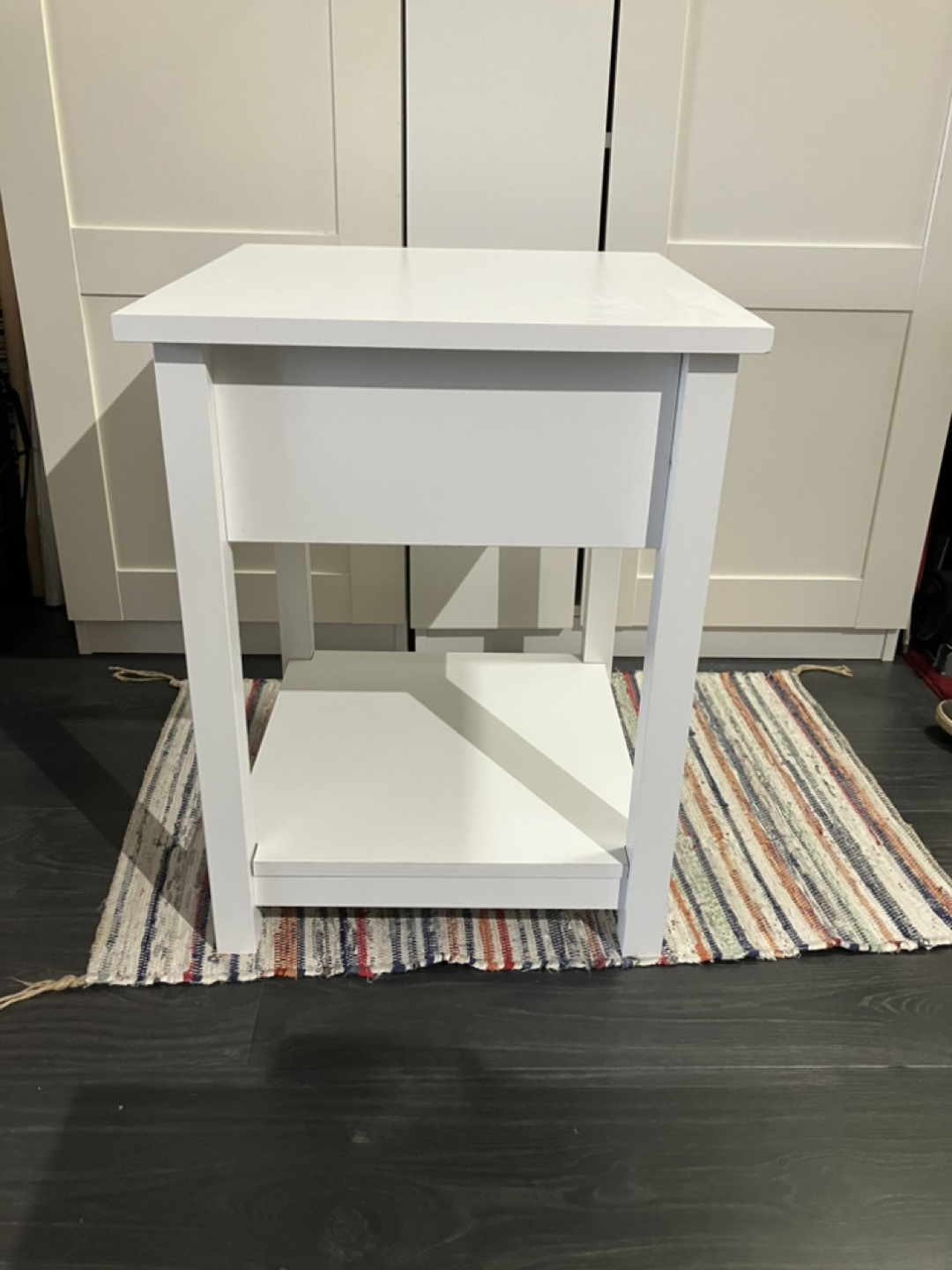 White One-Drawer Nightstand - photo 4