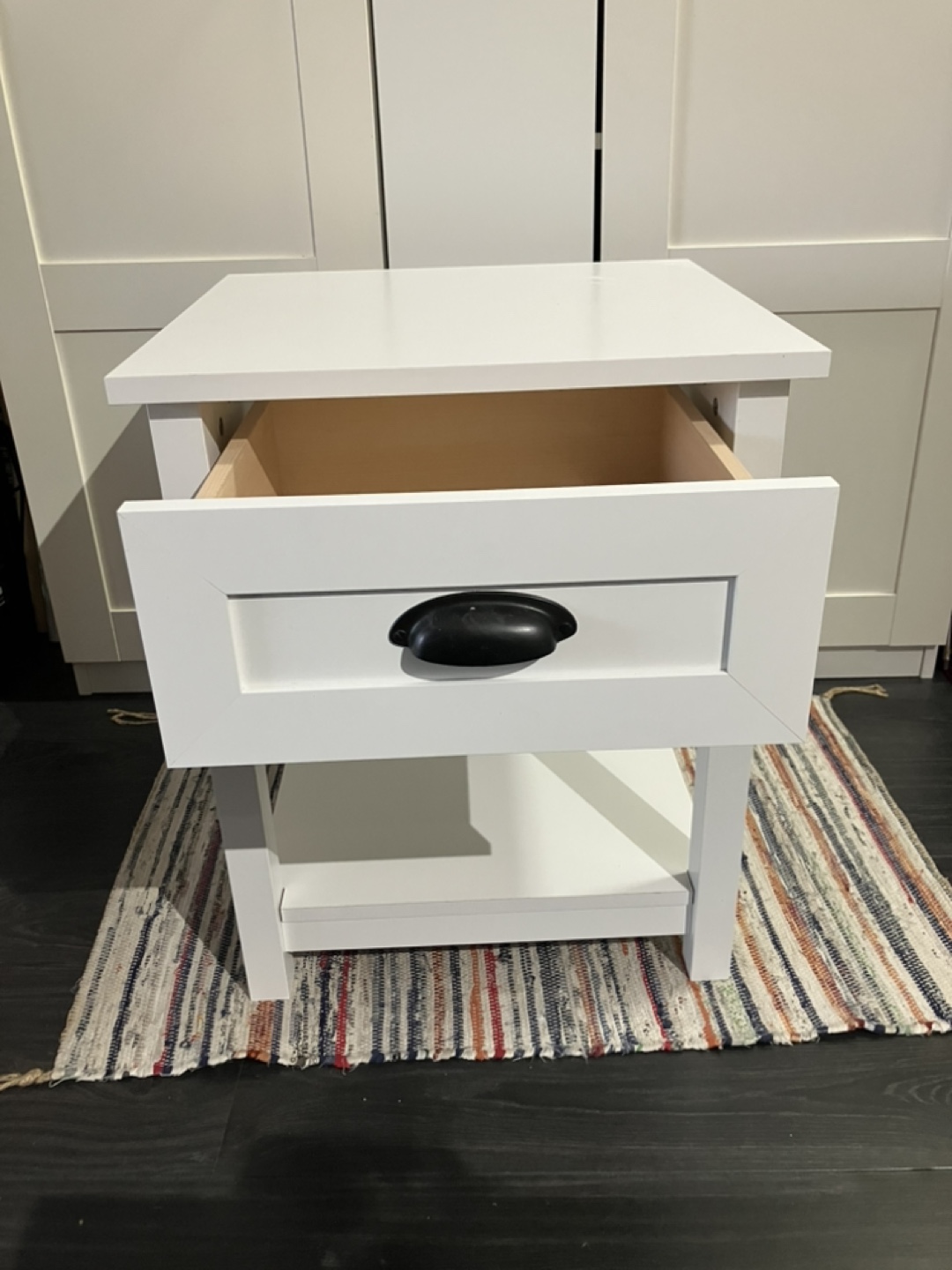 White One-Drawer Nightstand - photo 2