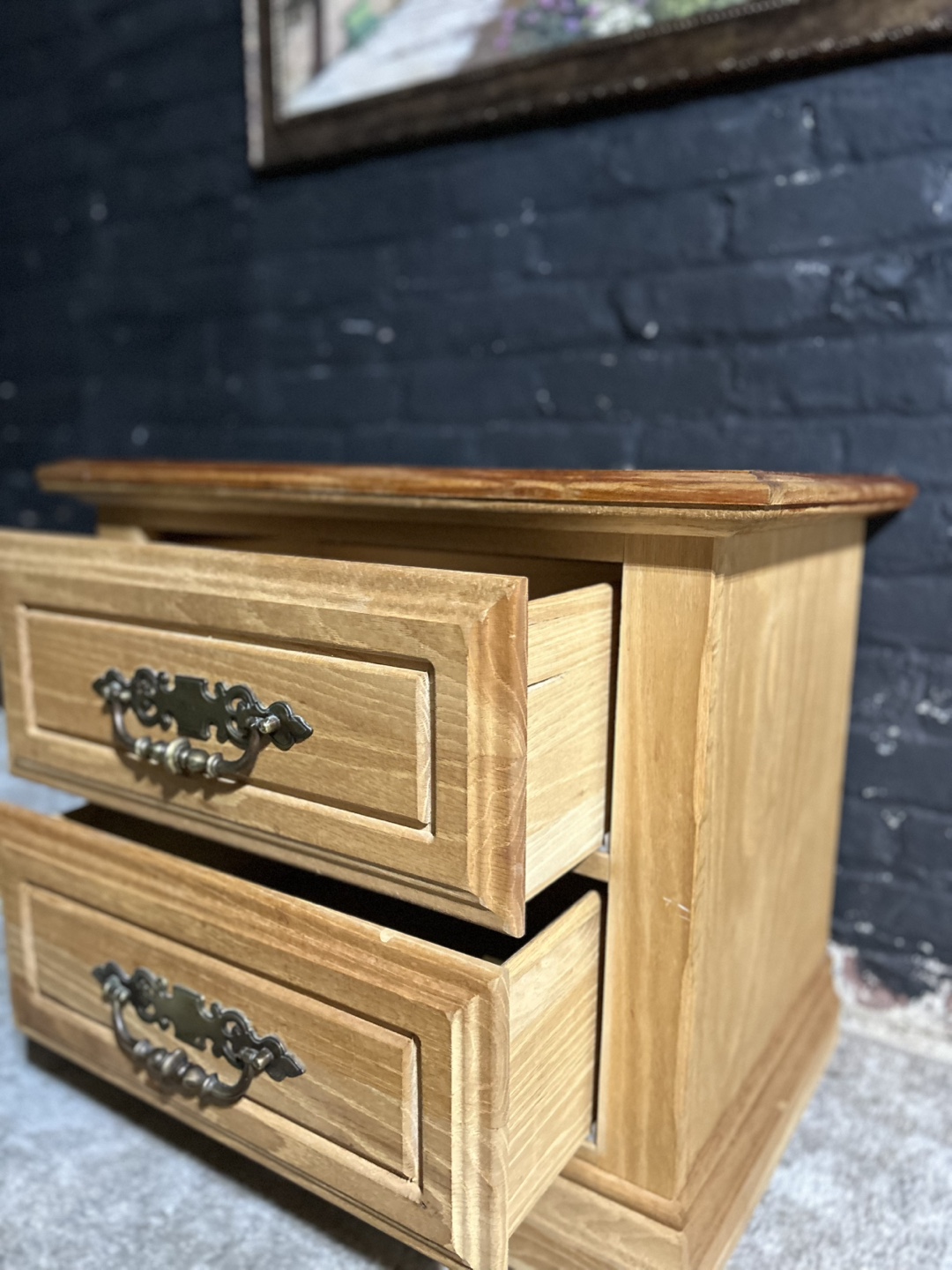 FREE DELIVERY Two-Drawer Wooden Nightstand - photo 4