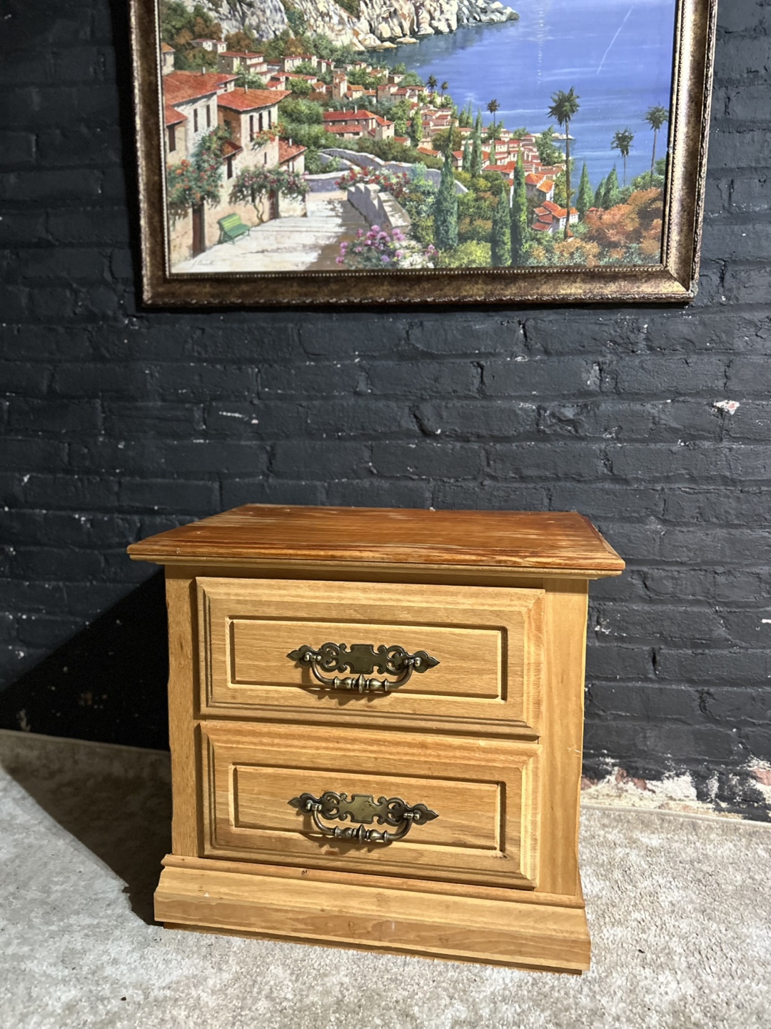 FREE DELIVERY Two-Drawer Wooden Nightstand