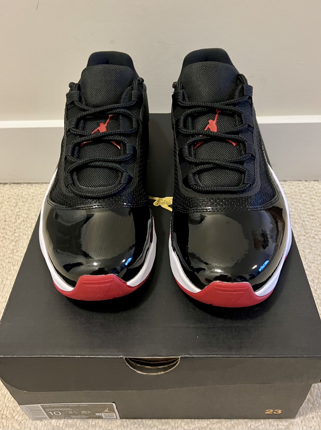 Air Jordan 11 CMFT Low - Size 10 - Black/White-Gym Red - photo 2