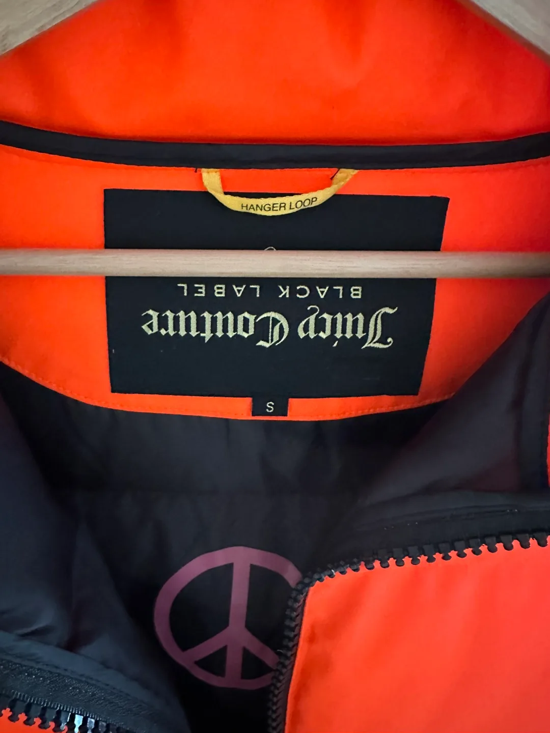 Juicy Couture Black Label Orange Puffer Jacket Size Small image indicator(2)