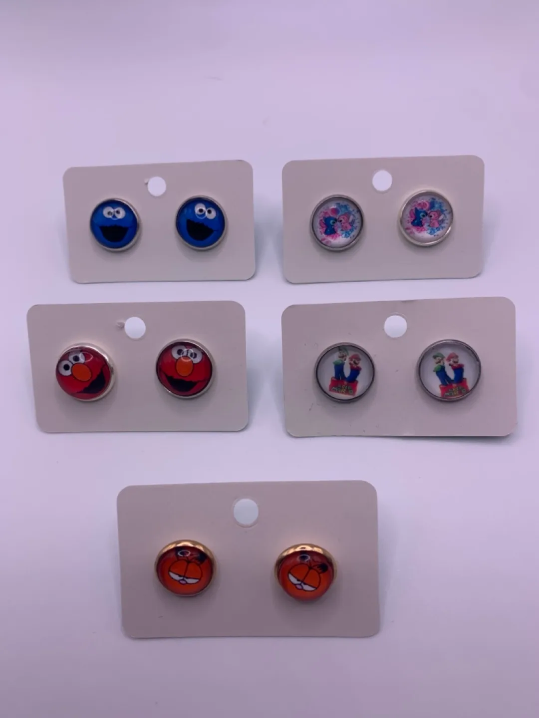 Cute Character/Plain Stud Earrings image indicator(2)
