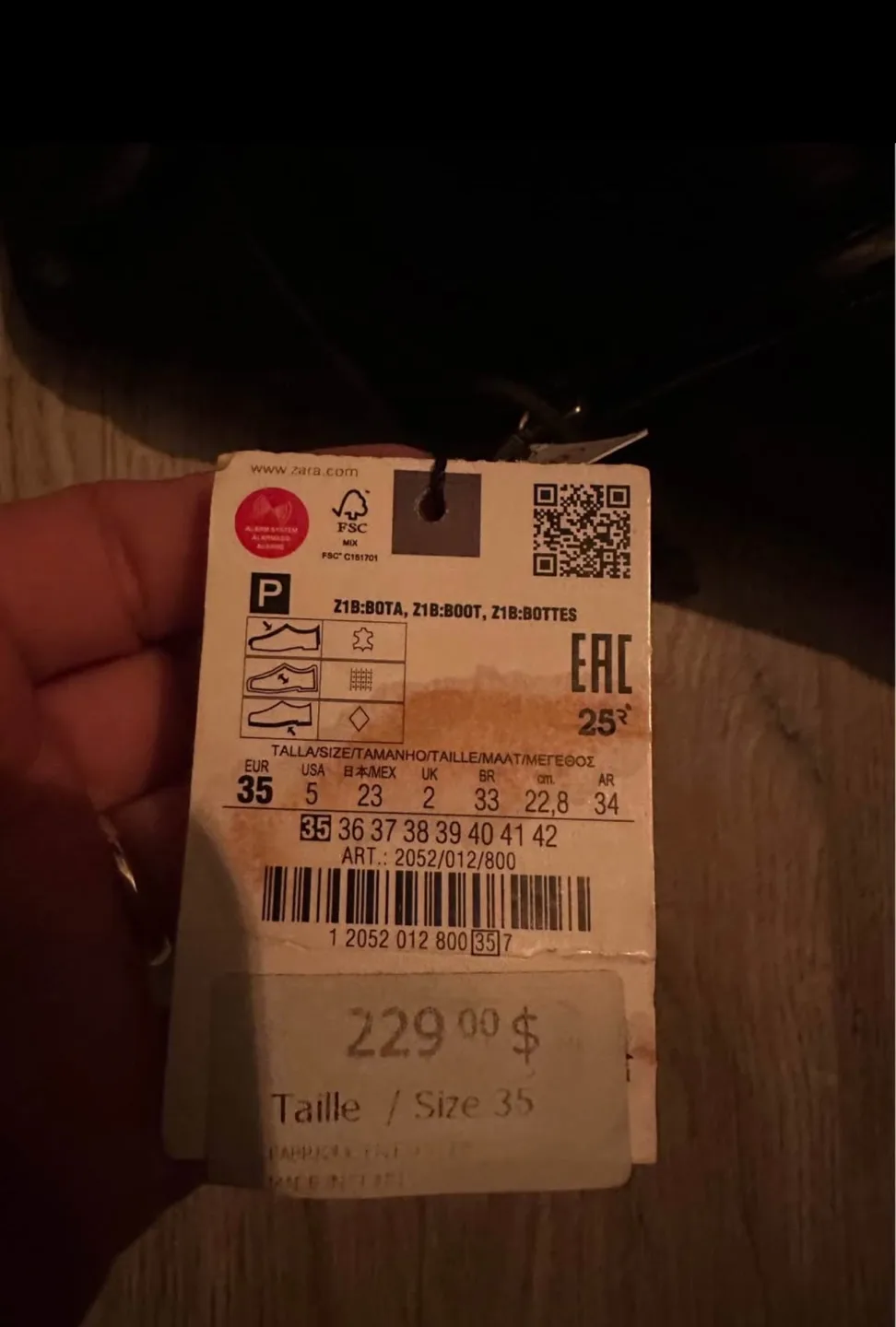 Zara Black Leather Knee-High Boots - Size 35 image indicator(3)