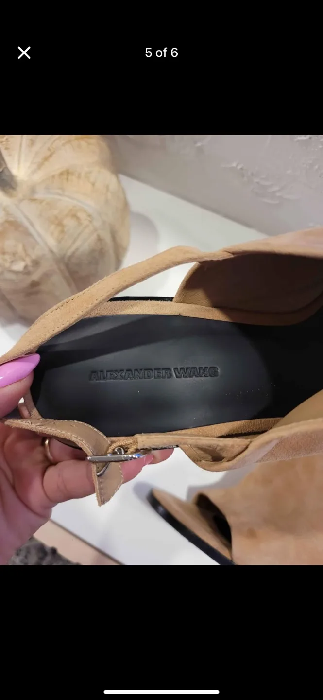 Alexander Wang Beige Suede Heels image indicator(4)