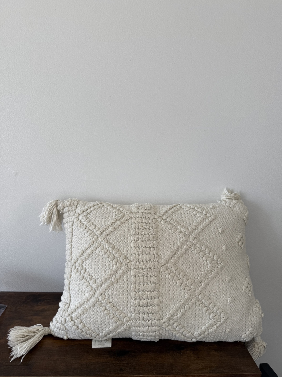 Linden Street Off-White Textured Throw Pillow