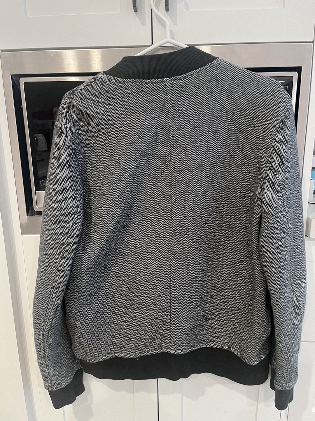 Club monaco - Men's Grey Herringbone Bomber Jacket - photo 2