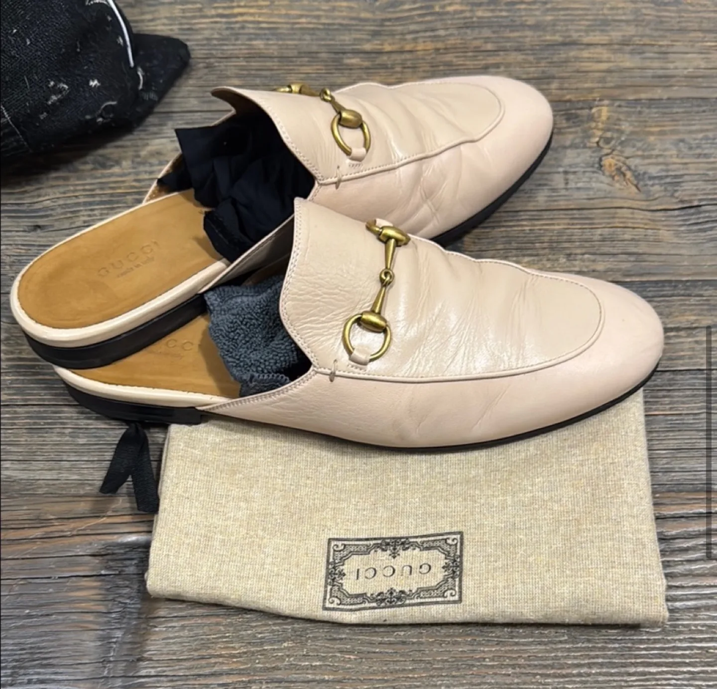 Gucci cream color princeton loafers - 39.5 image indicator(6)