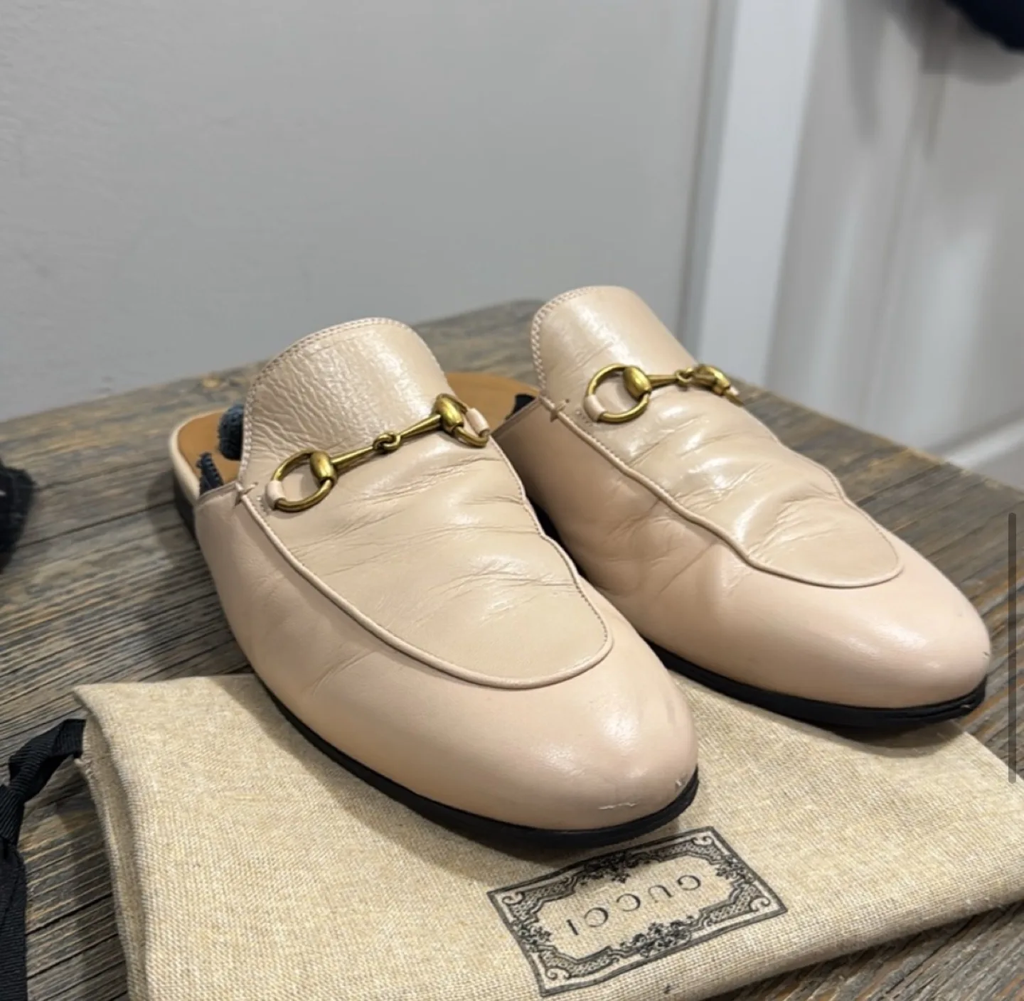 Gucci cream color princeton loafers - 39.5 image indicator(7)