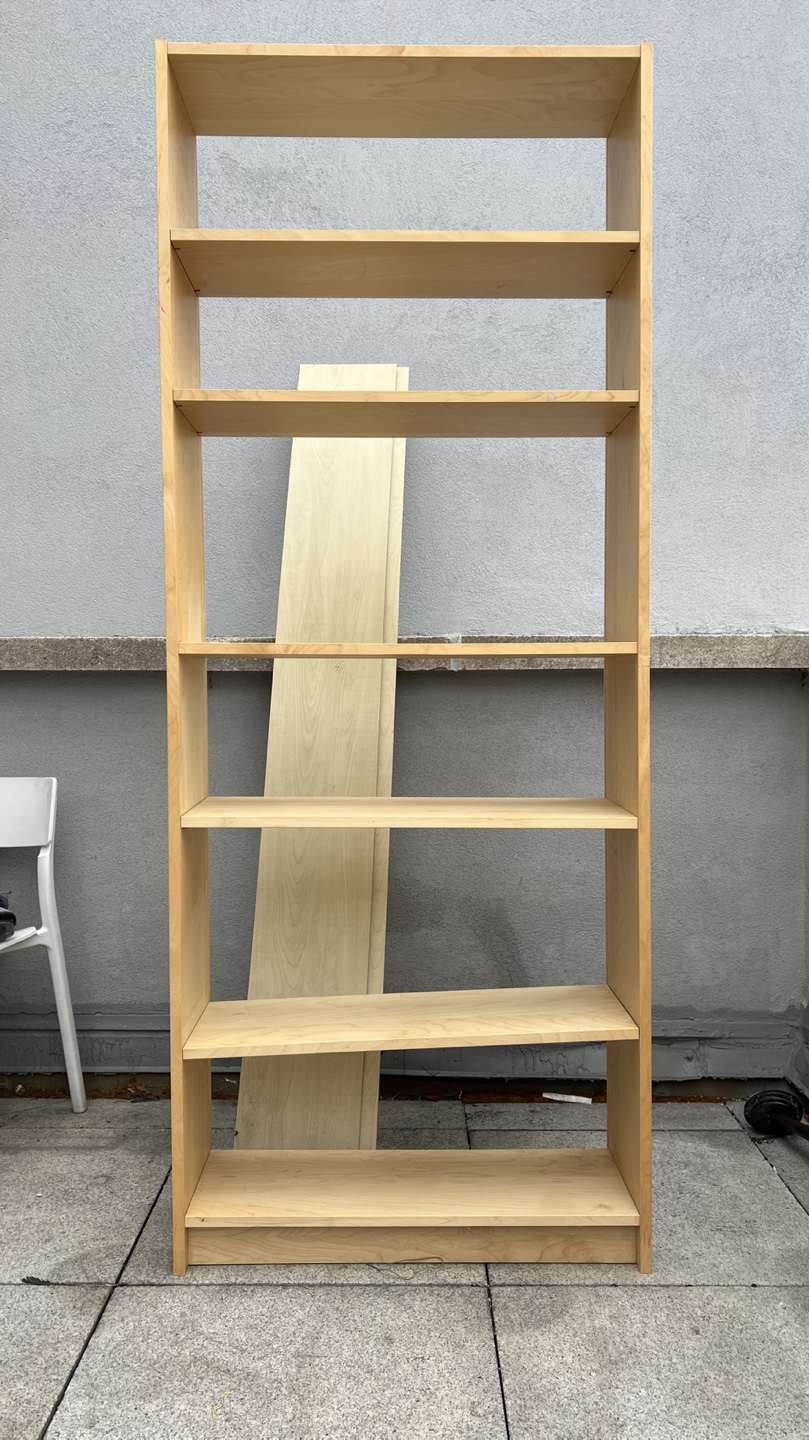 Tall Wooden Bookshelf