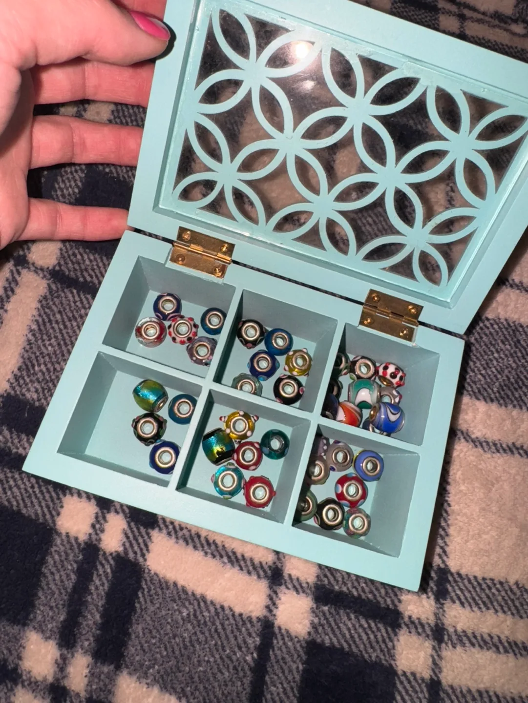 Hand painted Beads for Pandora Charm Bracelets thumbnail