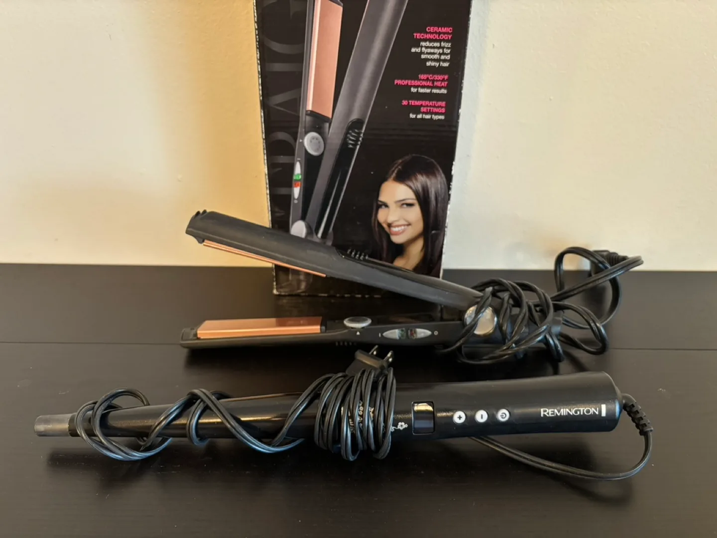Ceramic Straightener + Remington Curling Wand💚 thumbnail