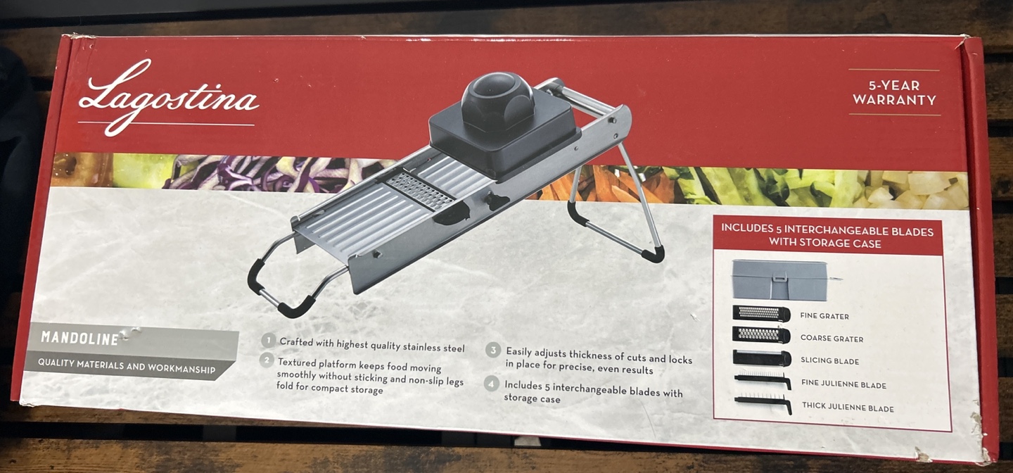 Lagostina Mandoline Slicer with 5 Interchangeable Blades