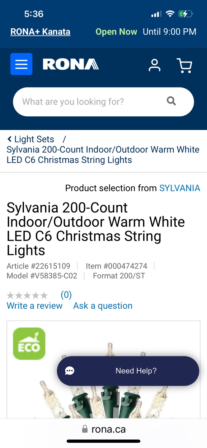 Sylvania 200-Count LED C6 Christmas String Lights (2 packs) - photo 5