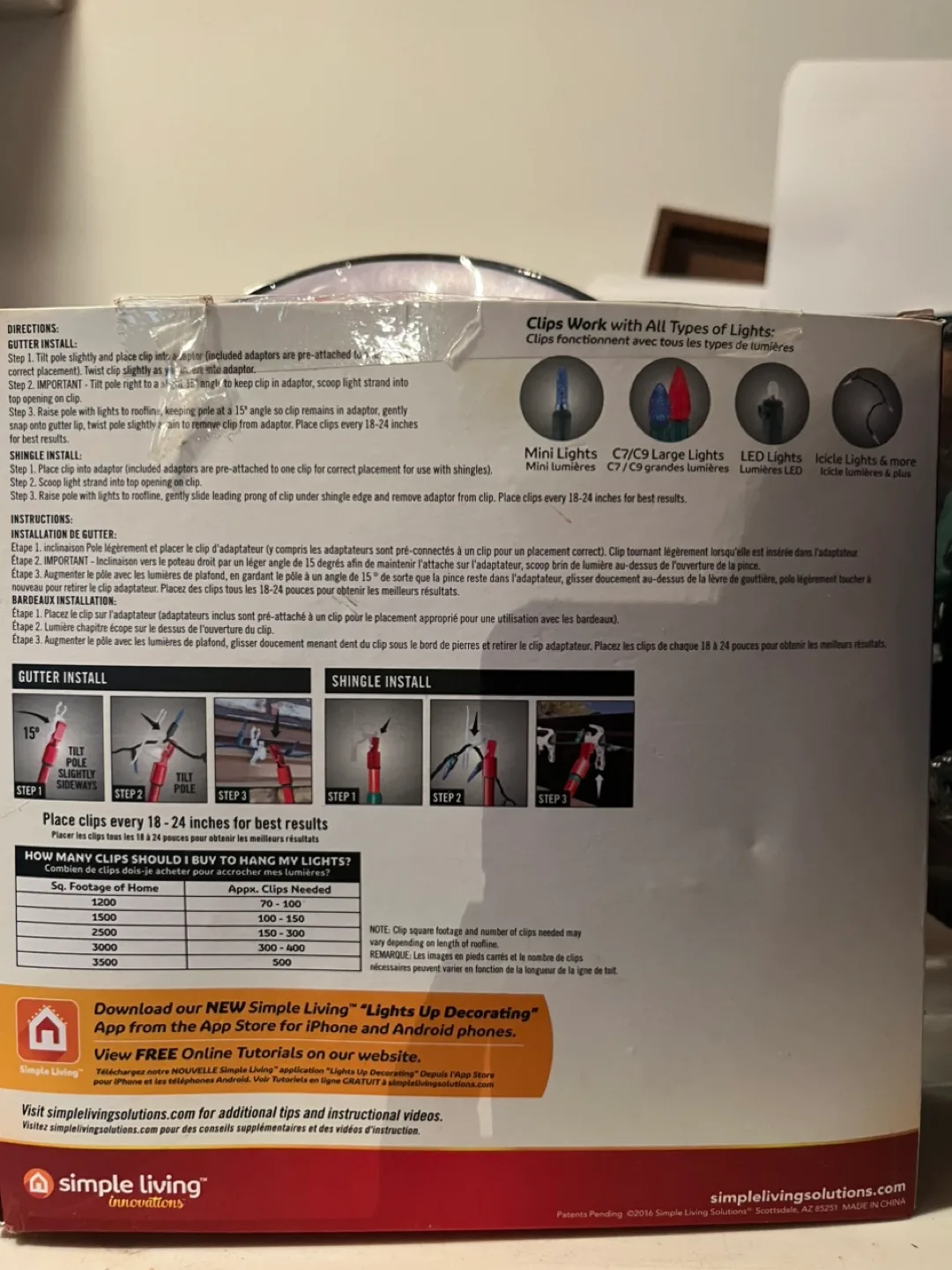 Simple Living Innovations Ladderless Light Clips image indicator(2)