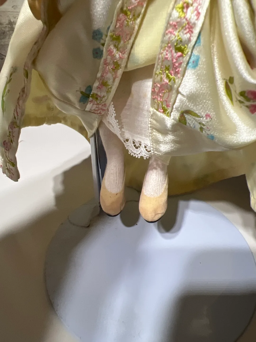 Antique Porcelain Doll in Vintage Gown image indicator(4)