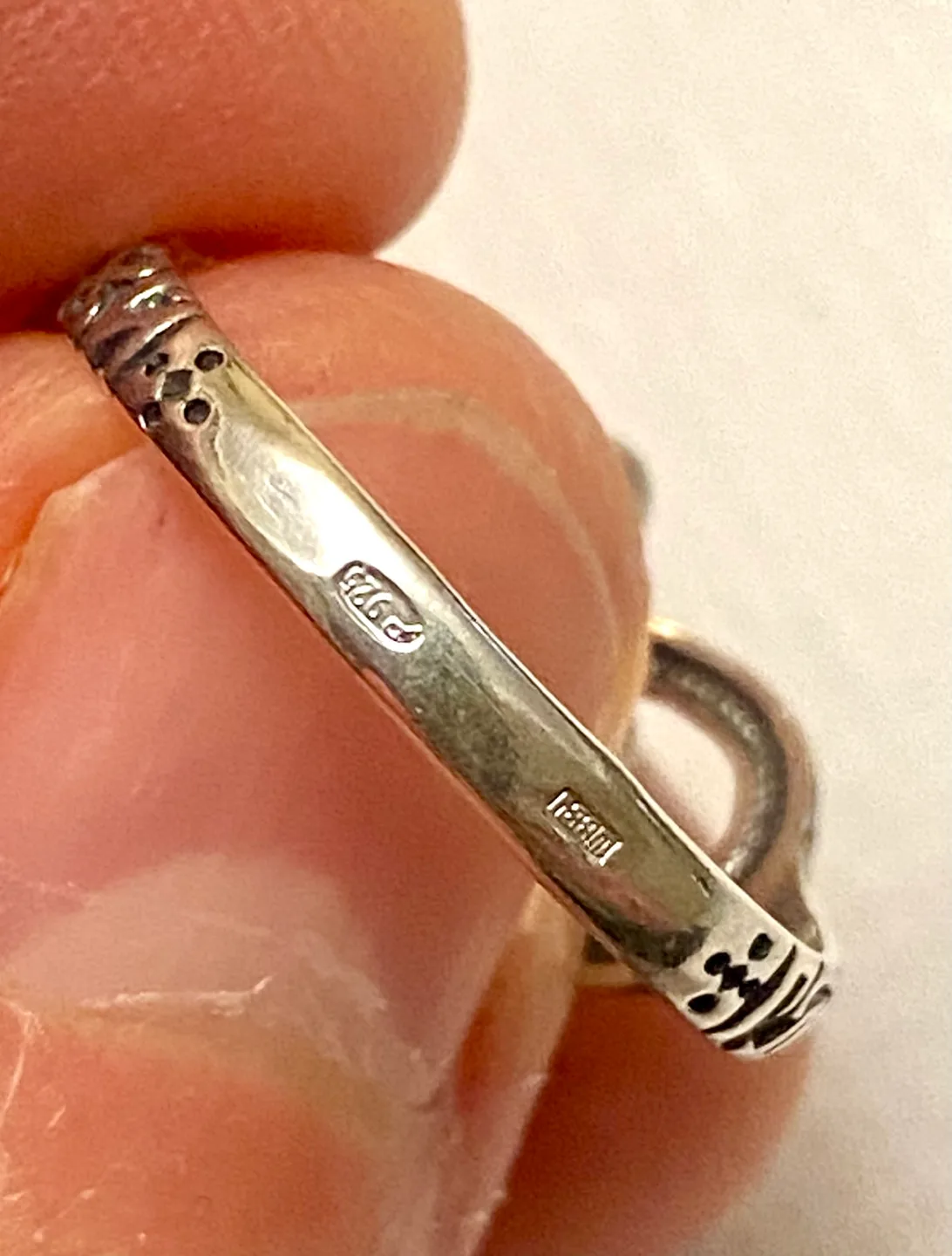 Sterling Silver Infinity Ring with Green Stones image indicator(2)