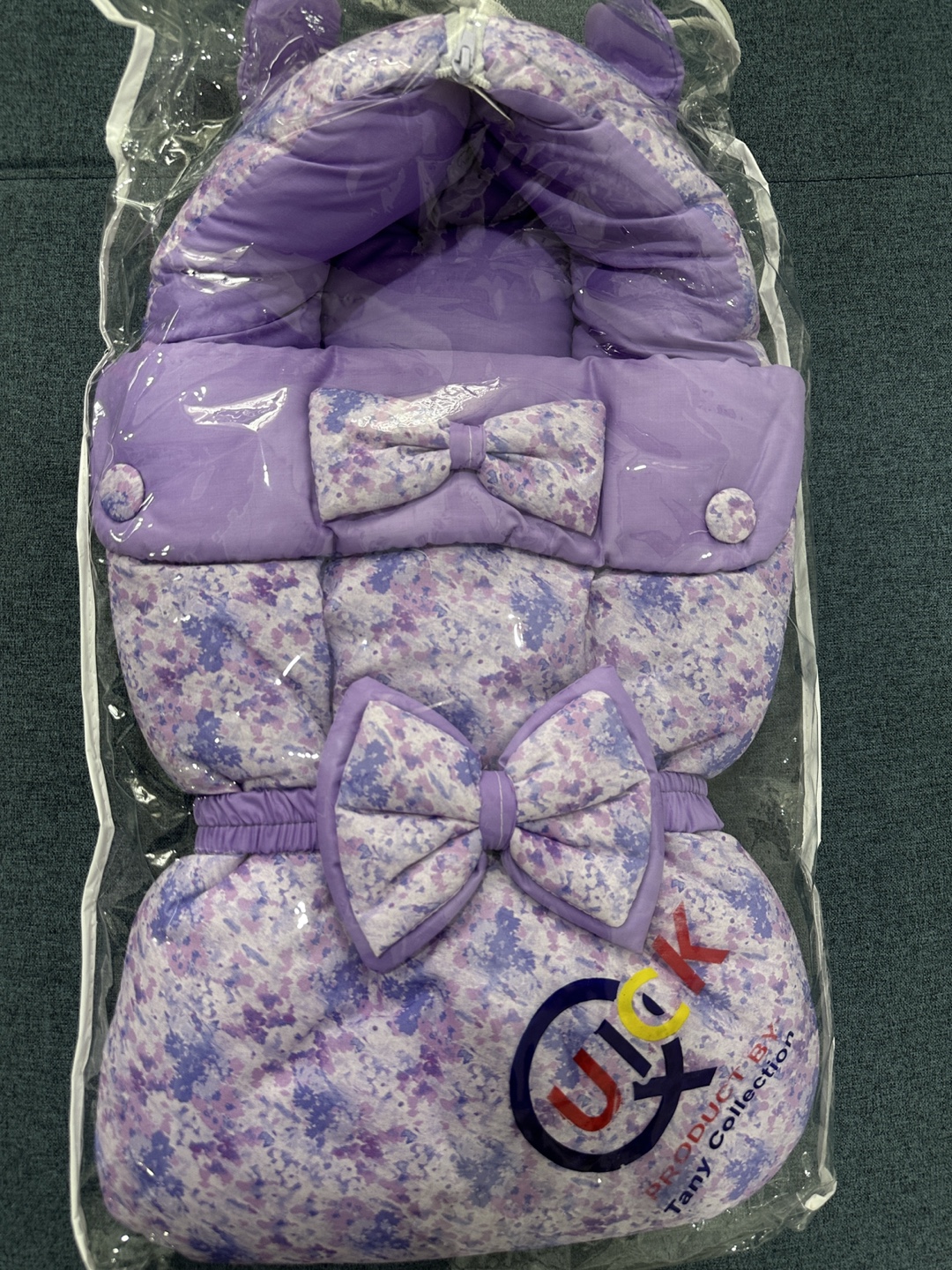 Baby Sleeping Bag Purple Floral Print - photo 2