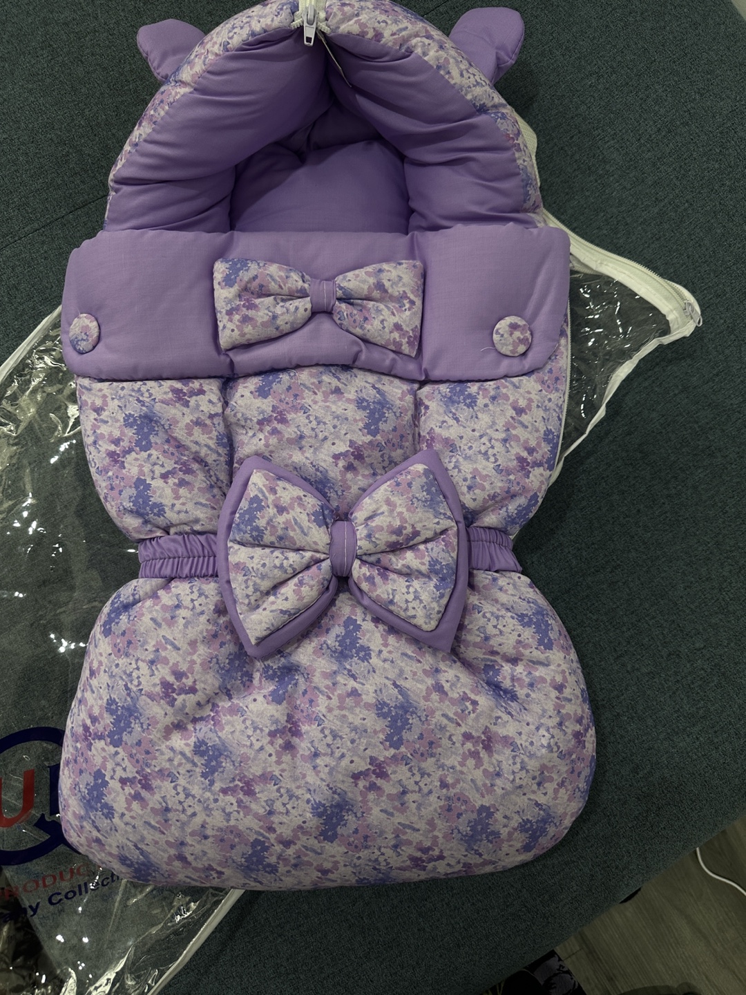 Baby Sleeping Bag Purple Floral Print - photo 3