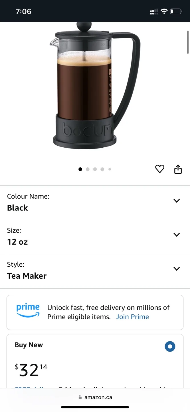 Bodum French Press Coffee Maker - 12 oz - Black image indicator(2)