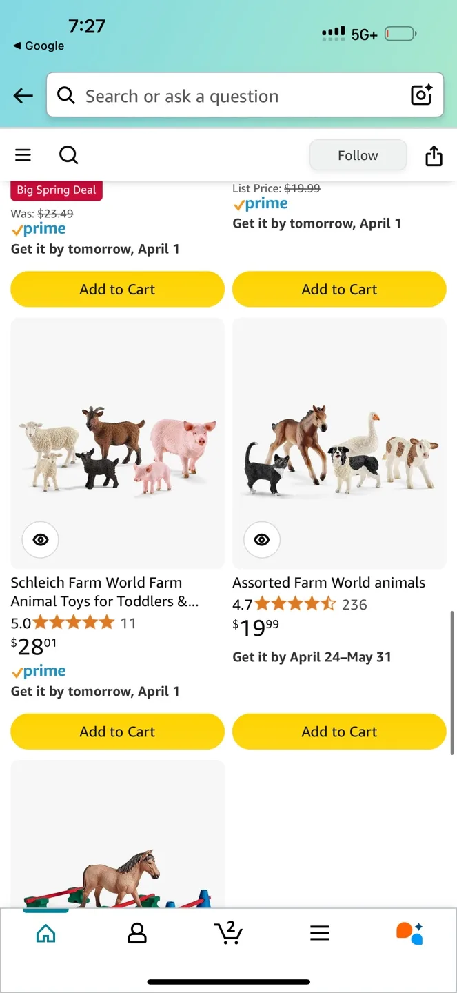 Schleich Animal Figurines Bulk Lot image indicator(7)