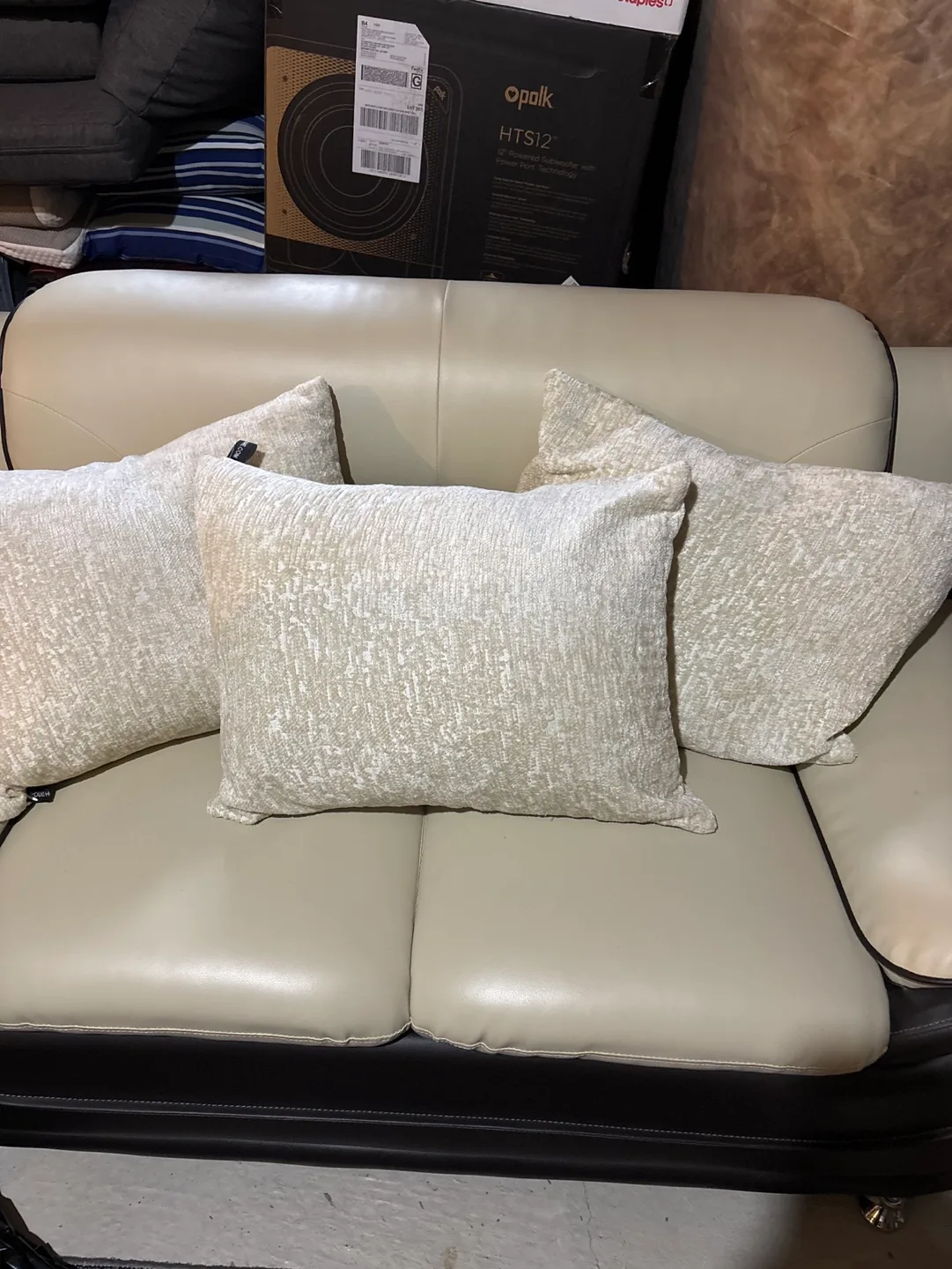 3 Piece Leatherette Loveseat and Sofa Set image indicator(4)