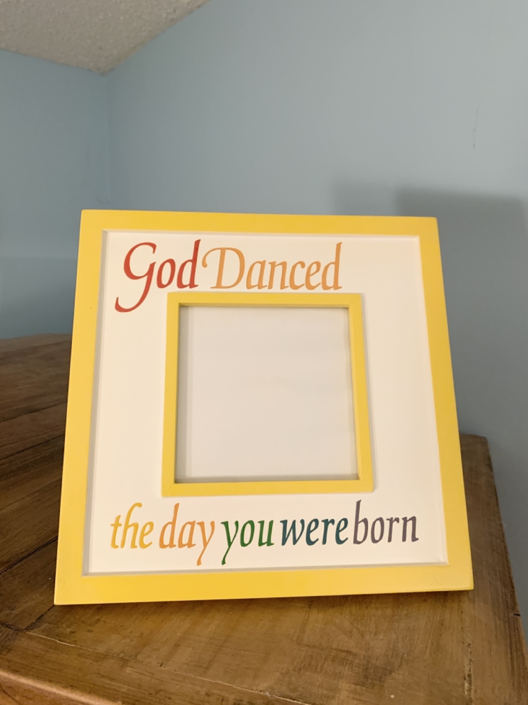 Adorable Yellow Photo Frame - God Danced the Day You Were Born - photo 3