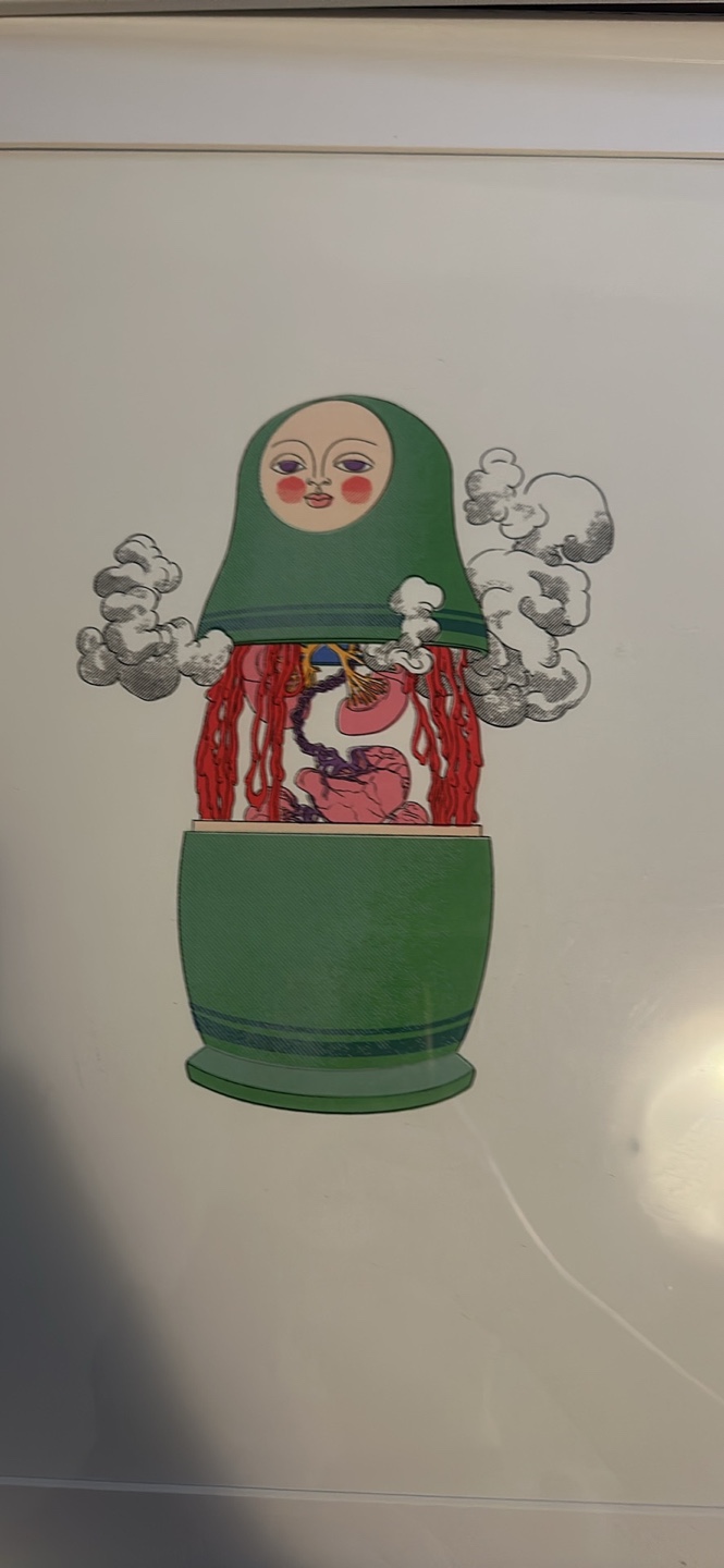 Framed Matted Art Print -  Unique Matryoshka Doll Design - photo 2