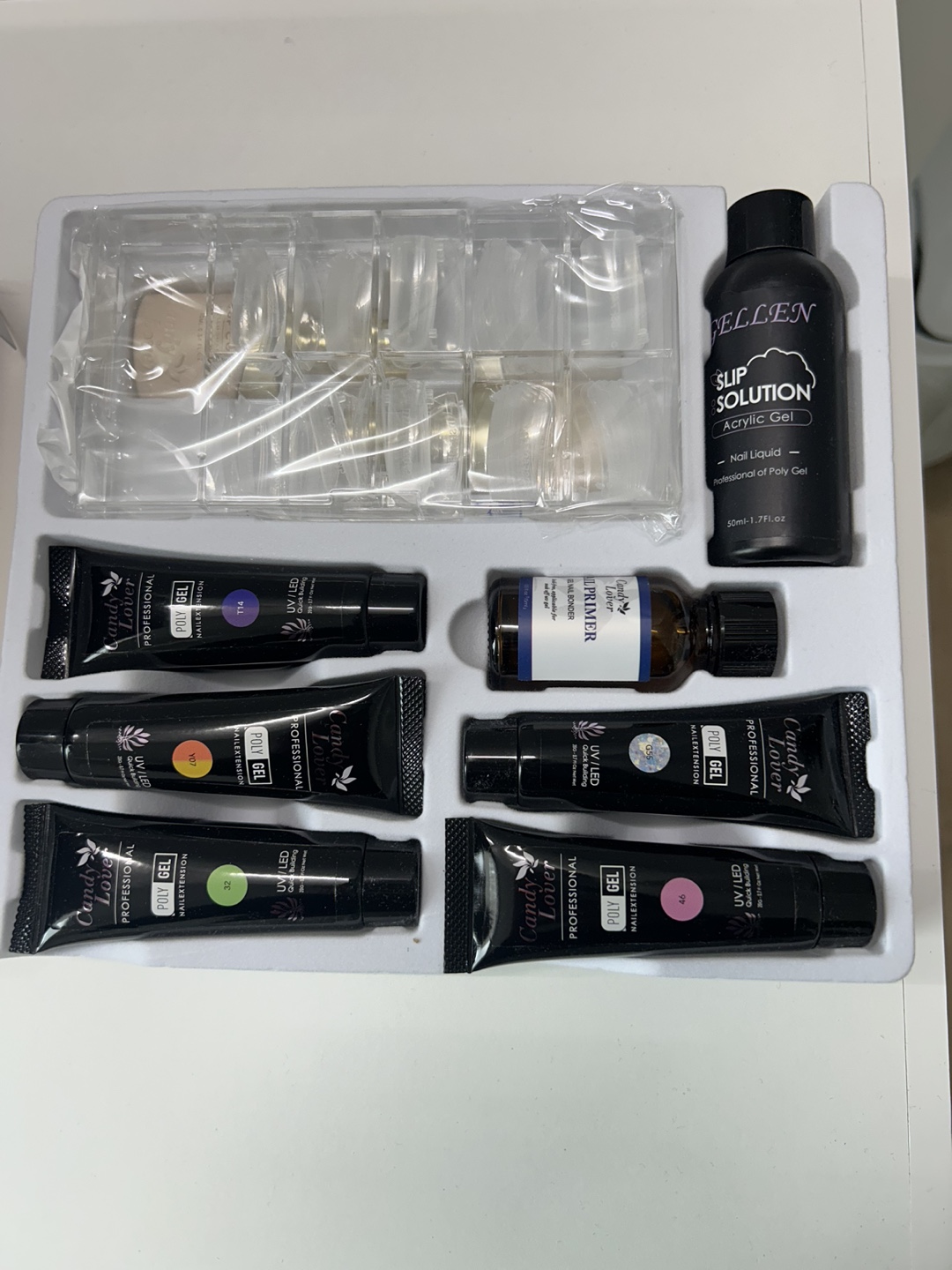 Candy Lover Poly Gel Nail Starter Kit with 72W UV LED Lamp - photo 4