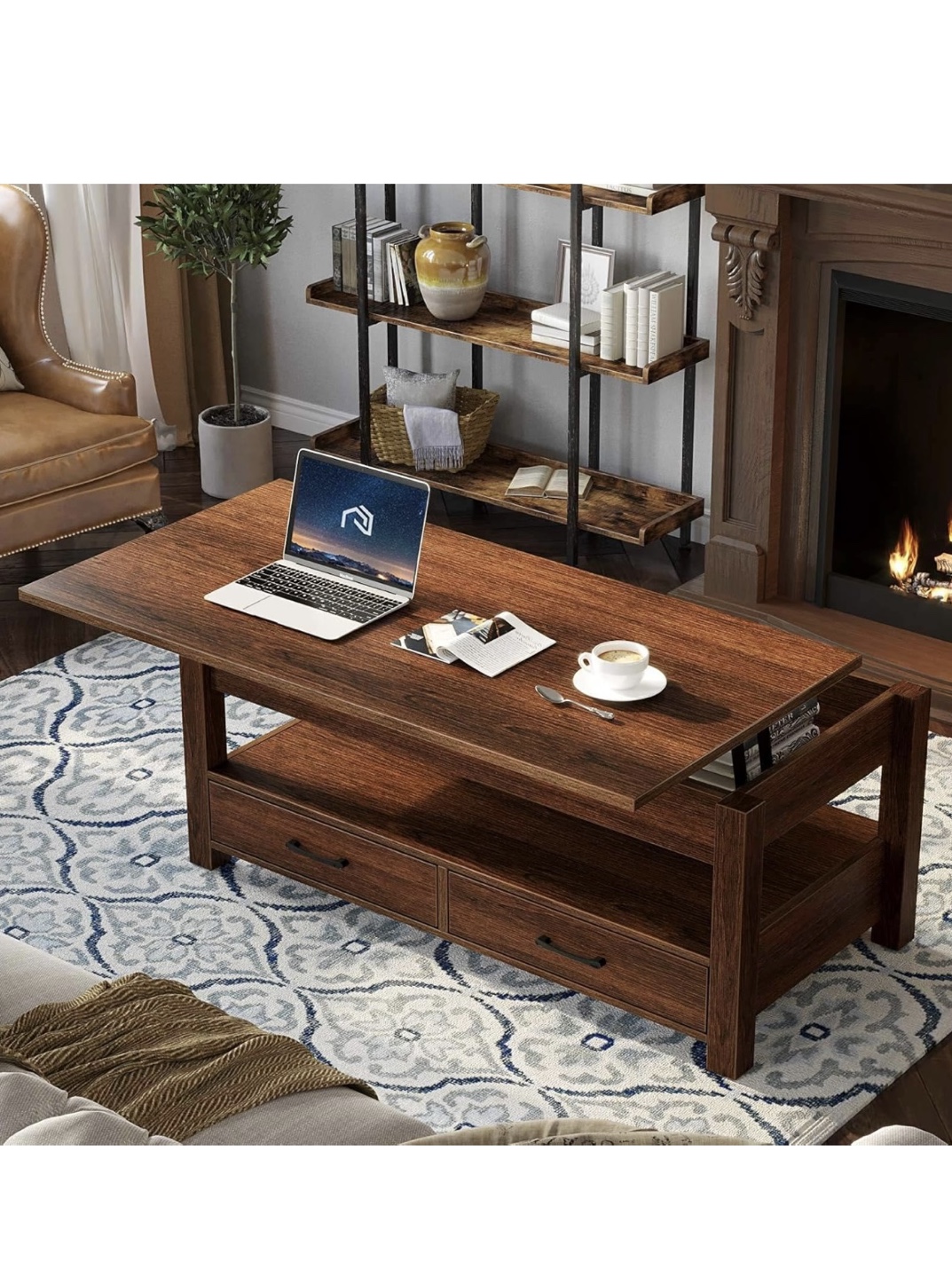 Lift-Top Coffee Table with Storage