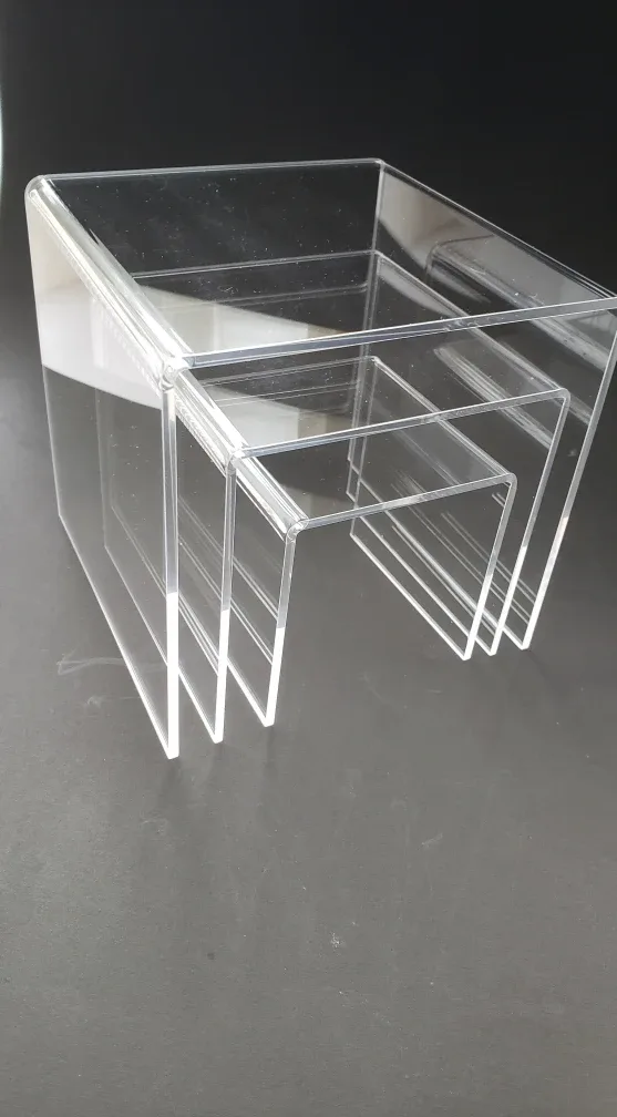 Set of 3 Acrylic Risers - Display Stands - 5x5, 4x4, 3x3 Inches image indicator(3)