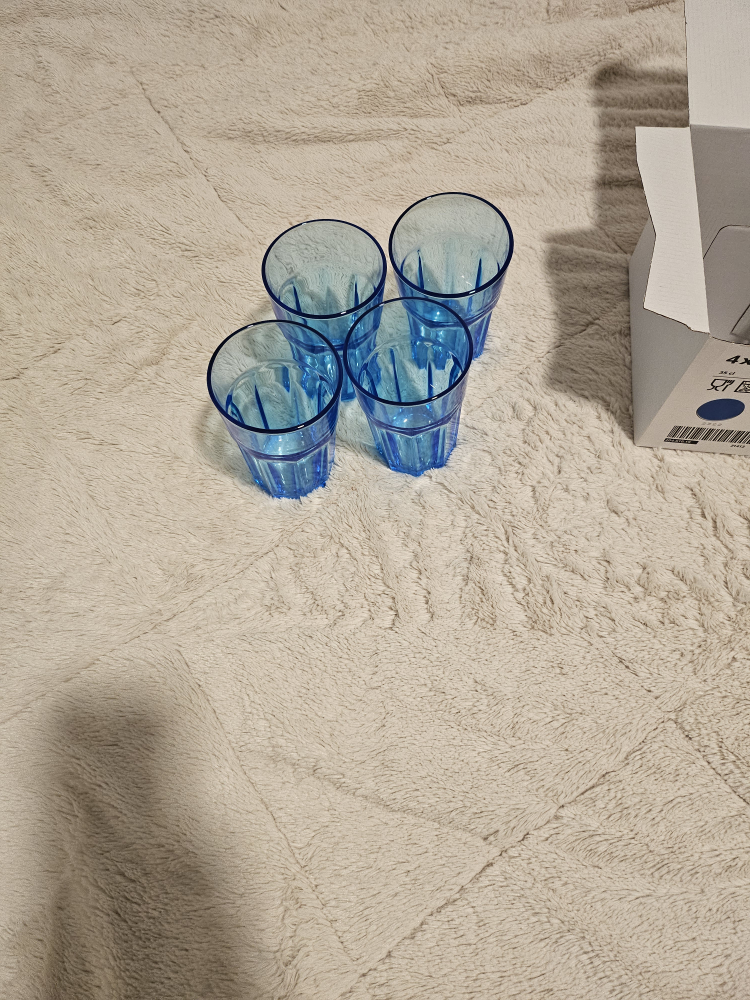 Set of 4 IKEA POKAL Blue tumblers - photo 5