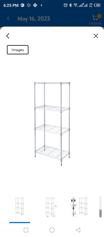 Metal Wire Shelving Unit - 4 Tier Storage Rack - photo 2