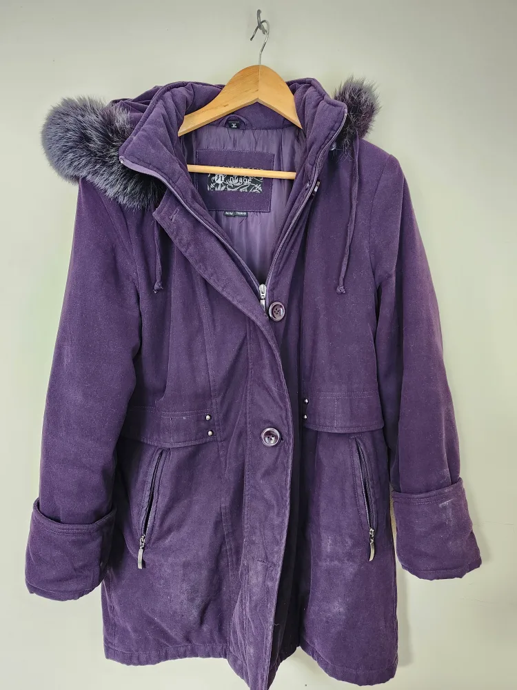 Nuage Women's Purple Winter Coat - Size M image indicator(4)