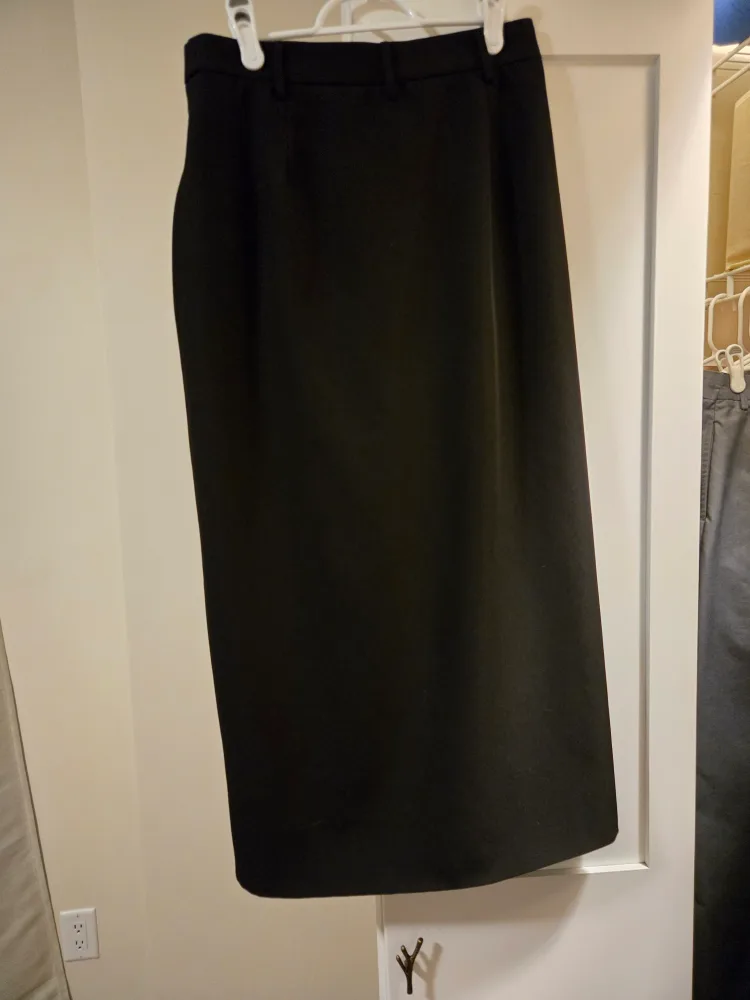 Black Wrap Midi Skirt image indicator(2)