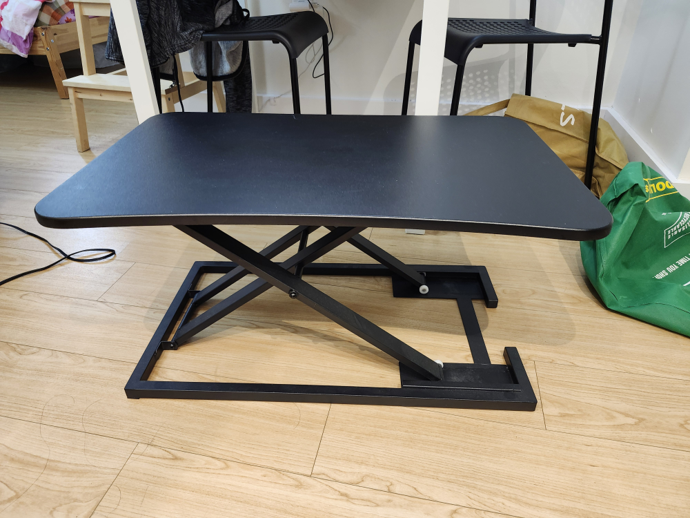 Black Height Adjustable Standing Desk Riser