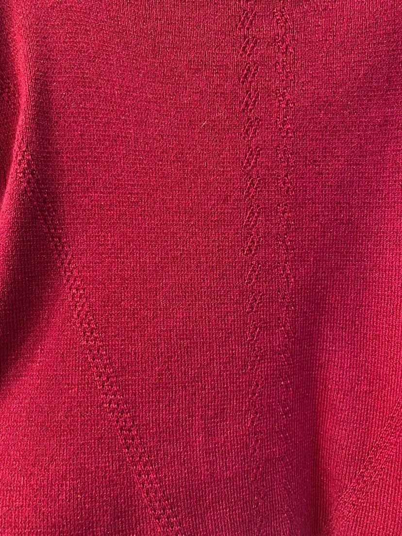 Maeve by Anthropologie Burgundy Bell Sleeve Knit Sweater XS image indicator(2)