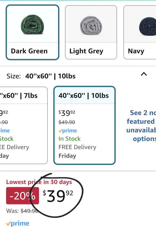 Kids Weighted Blanket - Dark Green - 40"x60", 10lbs - photo 4