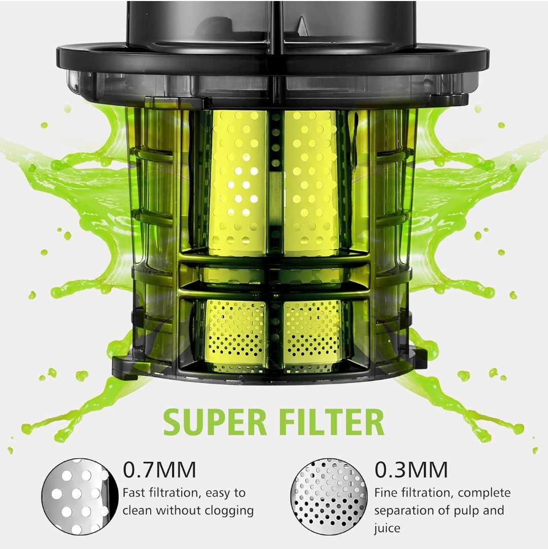 Aobosi Masticating Juicer - Quiet Operation, High Yield - photo 5