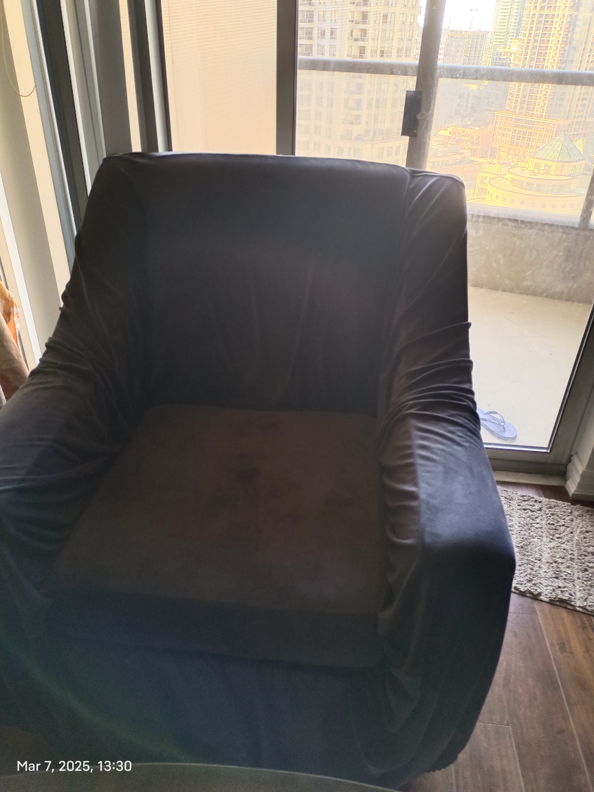 Dark Grey Velvet Sofa and Armchair Covers - photo 2