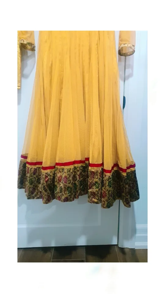 Mustard Yellow Anarkali Suit with Dupatta image indicator(2)