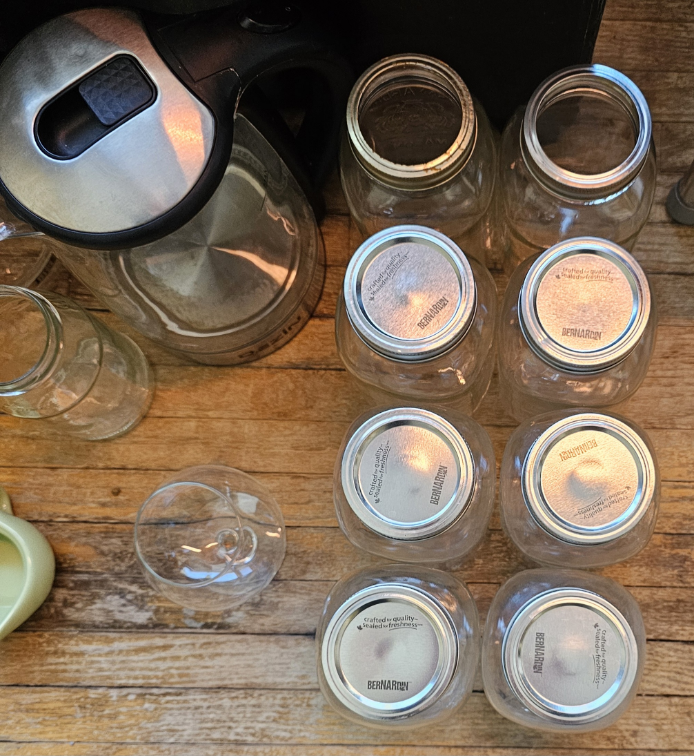 Glassware and Jars Lot -  Includes Electric Kettle - photo 2