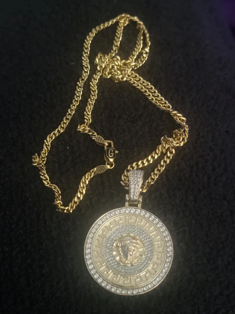 Gld brand Gold Plated Medusa Head Pendant Necklace thumbnail
