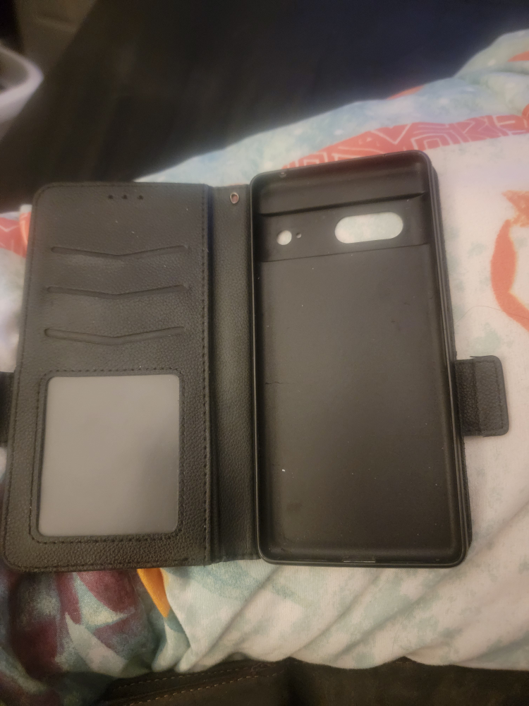 Black Leather Phone Wallet Case #freecycle