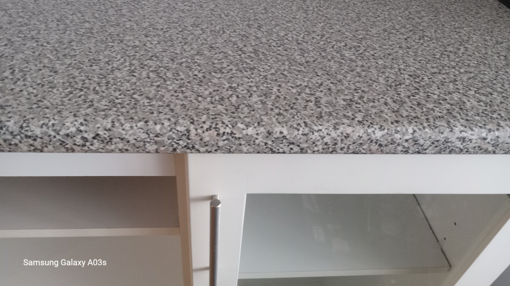 White Kitchen Buffet/Cabinet with Granite Countertop - photo 4