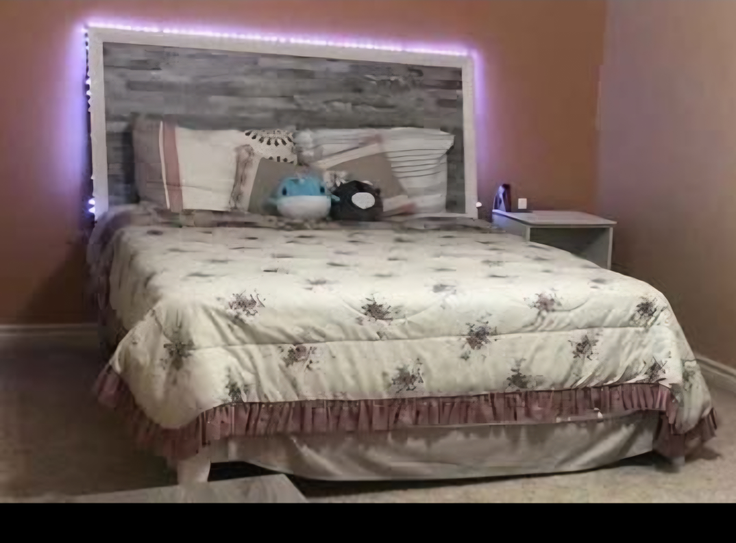 Queen Size Bed Frame with Headboard