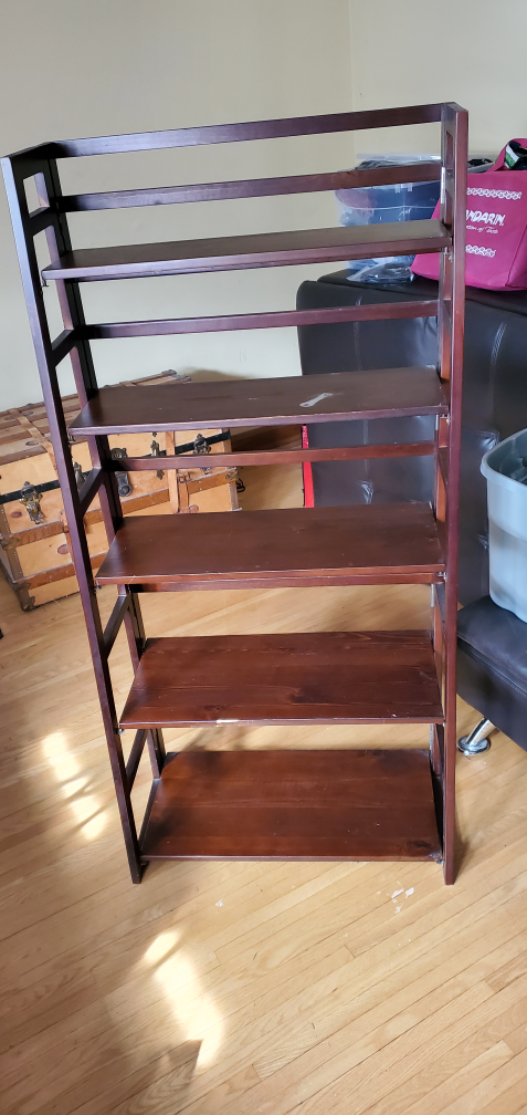 Foldable Wooden Bookshelf
