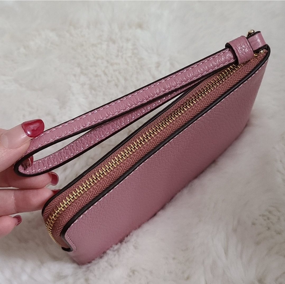 Coach Dusty Rose Leather Wristlet Rose - photo 4