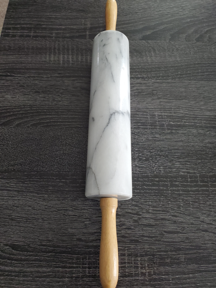 Marble Rolling Pin with Wooden Handles - photo 2