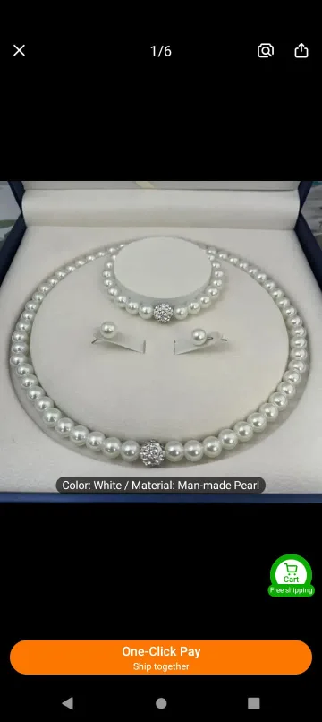 Elegant Pearl Jewellery Set thumbnail